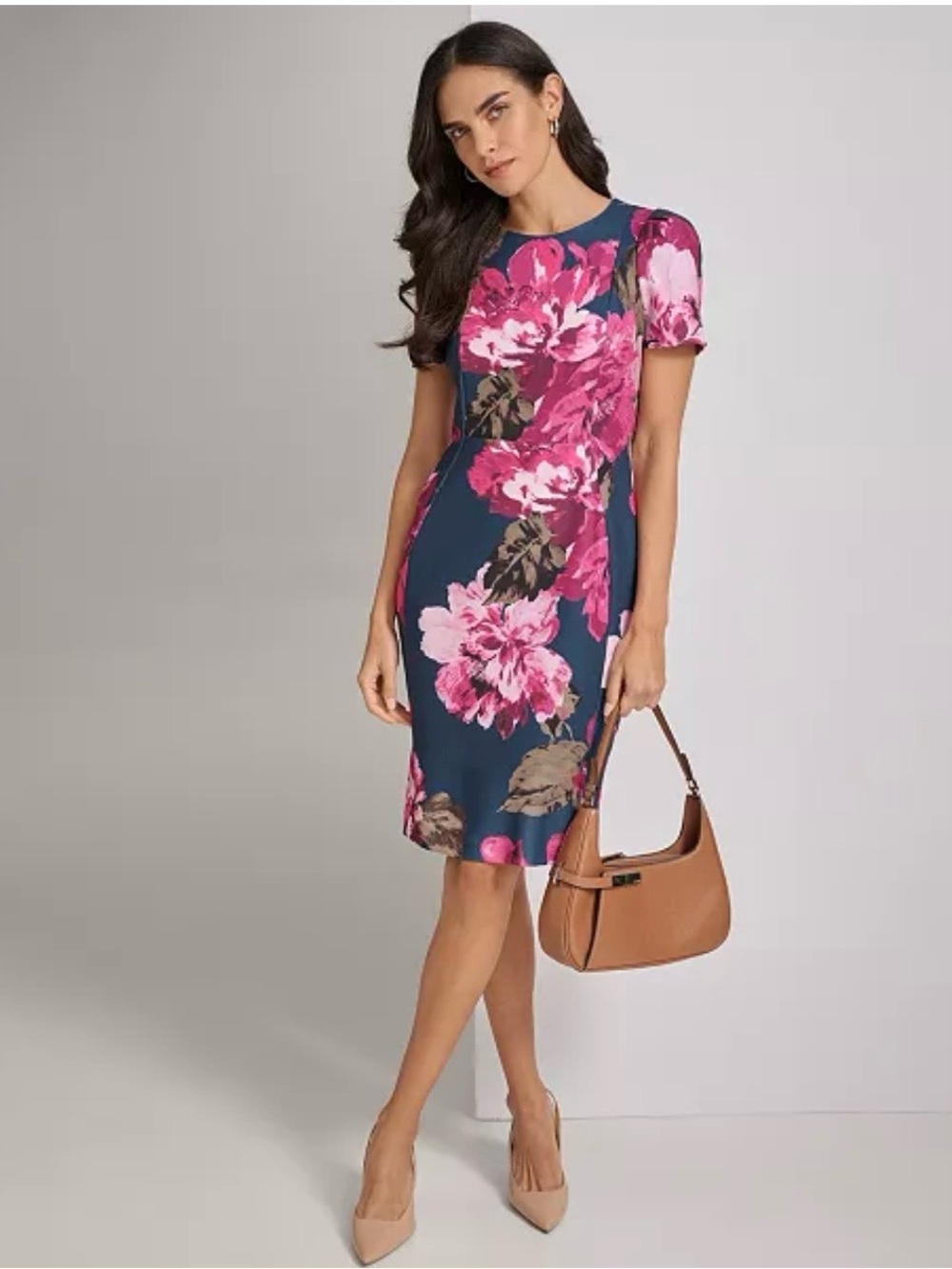 Calvin Klein Petite Floral-Print Sheath Dress